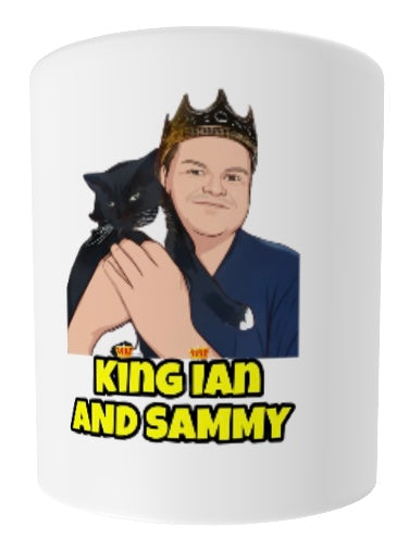 King Ian & Sammy White glossy mug
