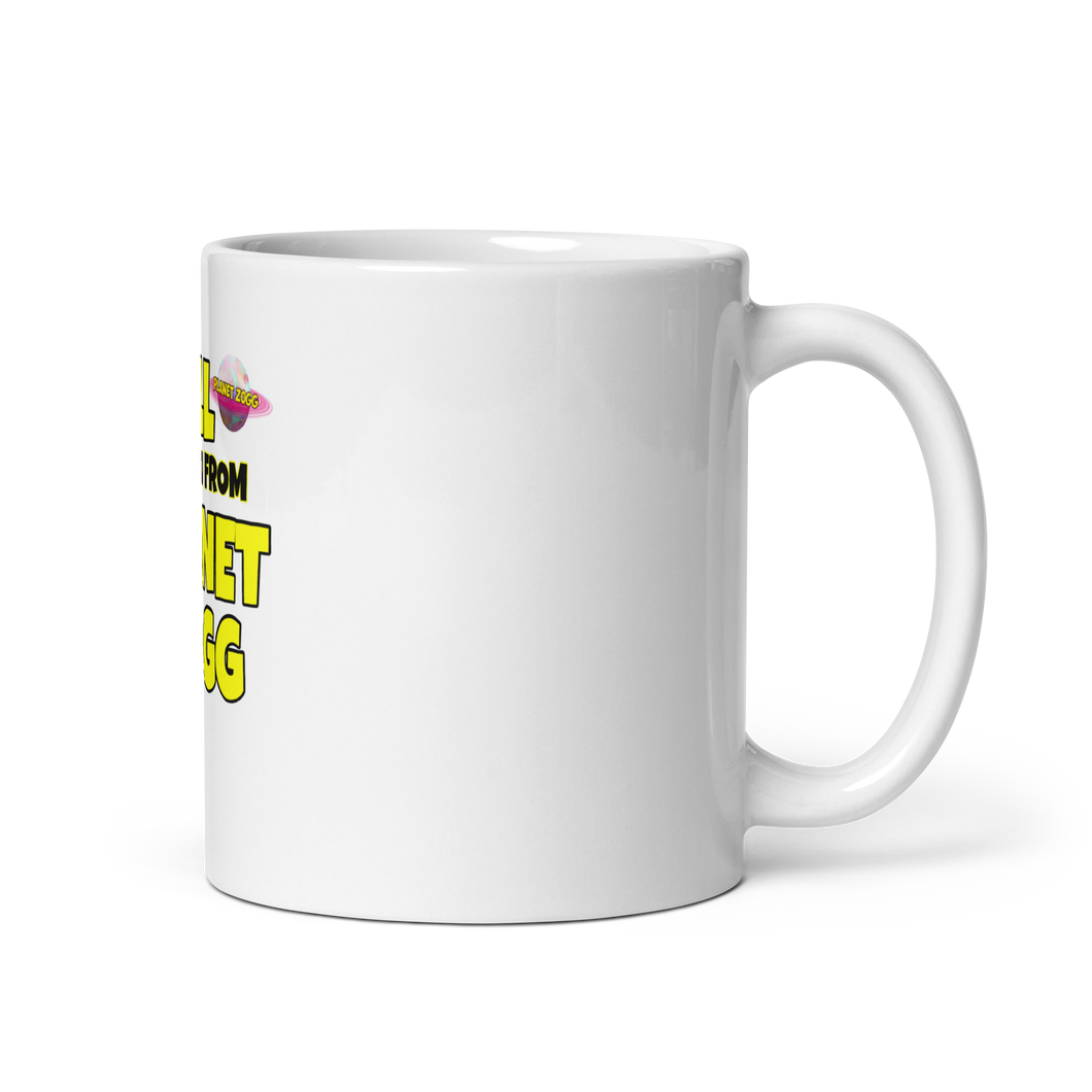 Planet Zogg White glossy mug